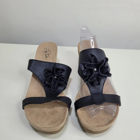 LifeStride Notice Black Nala Wedge Sandal Size Women's 11 with Box - Picture 4 of 14